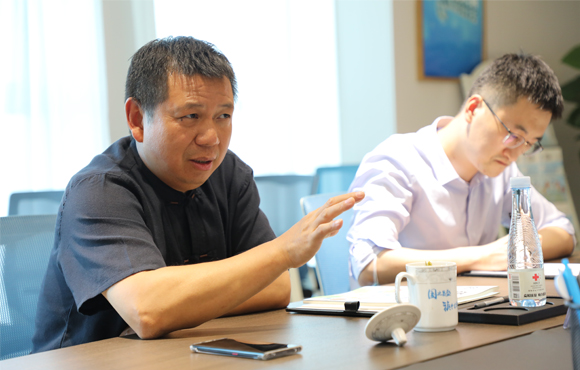 E20环境平台董事长傅涛一行到永利yl23455环保调研
